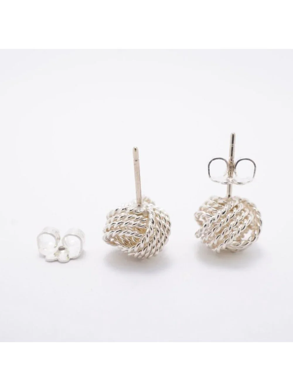 Tiffany & Co Earrings Somerset Mesh 925 Sterling Silver